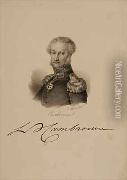 Portrait of General Etienne Cambronne 1770-1842 2 Oil Painting - Francois Seraphin Delpech