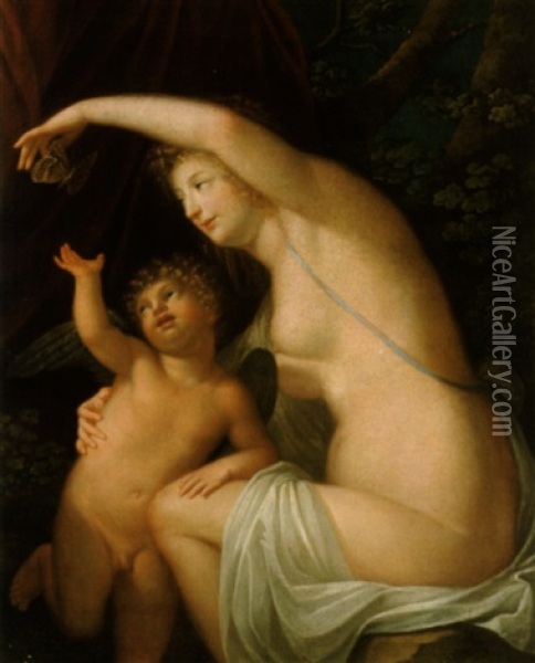 Amor Und Psyche Oil Painting - Carl Josef Alois Agricola