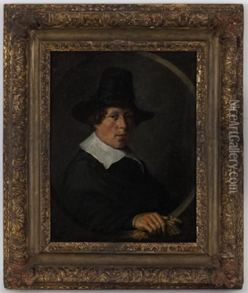 Portrait D'homme (probablement Vincent Laurensz. Van Der Vinne) Oil Painting - Judith Leyster