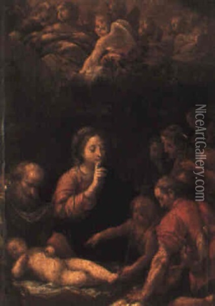 The Adoration Of The Shepherds Oil Painting -  Scarsellino