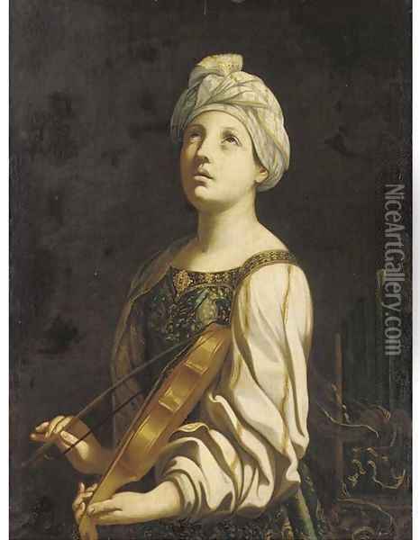 Saint Cecilia 2 Oil Painting - Guido Reni