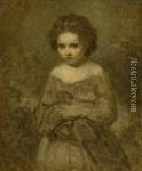 La Jeune Fille Aux Fraises Oil Painting - Sir Joshua Reynolds