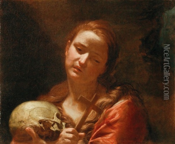 The Penitent Magdalene Oil Painting - Guido Cagnacci