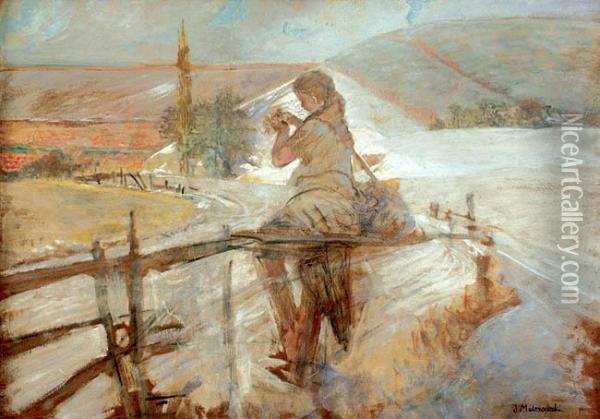 Sw. Agnieszka - Szkic Oil Painting - Jacek Malczewski