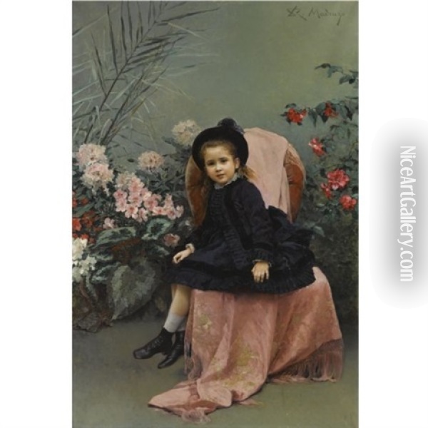 Retrato De Mercedes De Heeren (portrait Of Mercedes De Heeren) Oil Painting - Raimundo de Madrazo y Garreta