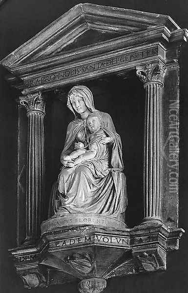 Madonna with the Child I Oil Painting - Jacopo Sansovino