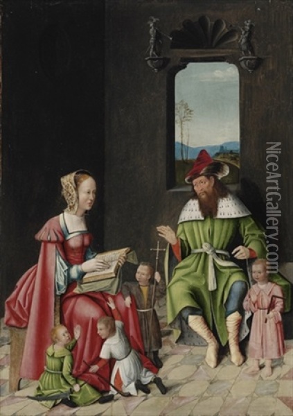 The Family Of Mary Cleophas And Alpheus Oil Painting - Gosvin (Goossen) van der Weyden