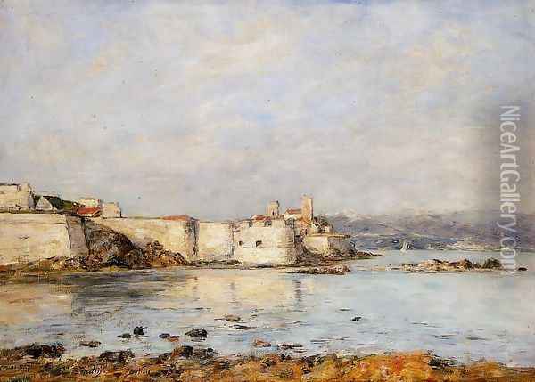 Antibes, the Fortifications Oil Painting - Eugene Boudin