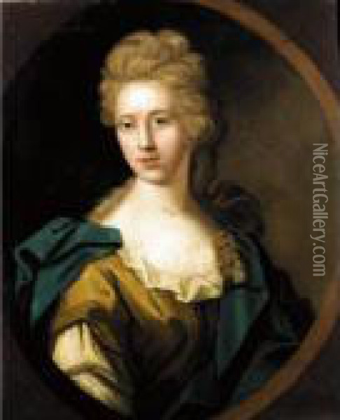 Portrait Of A Lady, Traditionally Identified As Anne Oil Painting - Henry Tilson