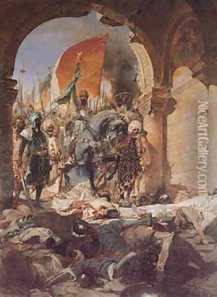 The Entry of Mahomet II into Constantinople Oil Painting - Constant Benjamin Jean Joseph