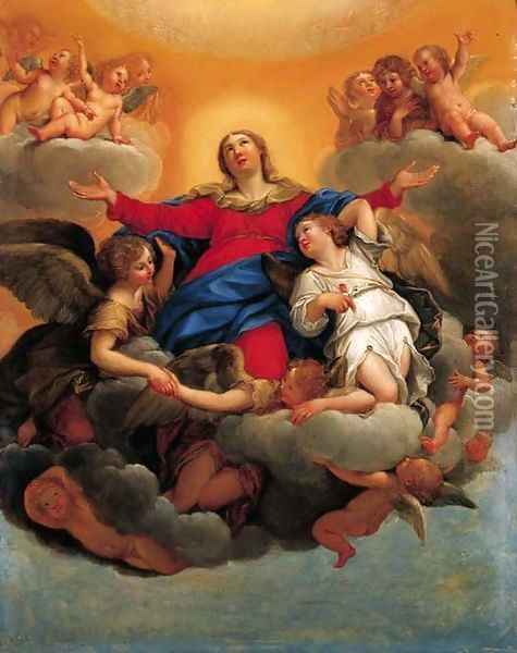 The Assumption of the Virgin 2 Oil Painting - Francesco Albani