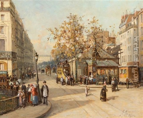 La Place Pigalle, Paris Oil Painting - Gustave Mascart