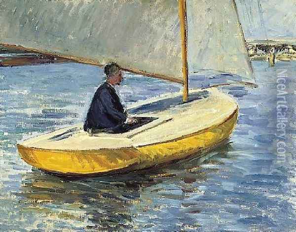 The Yellow Boat Oil Painting - Gustave Caillebotte