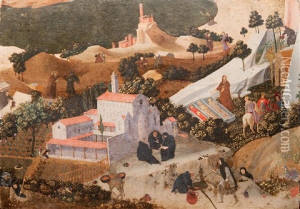 Scene De La Thebaide Oil Painting - Fra Angelico