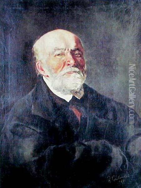 Portret Mezczyzny, 1881 R. Oil Painting - Andrzej Grabowski