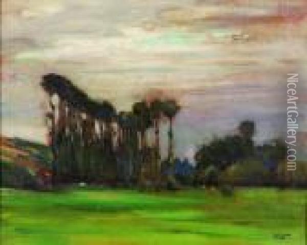 On The Far Side Of The Fields Oil Painting - Robert Henry Logan