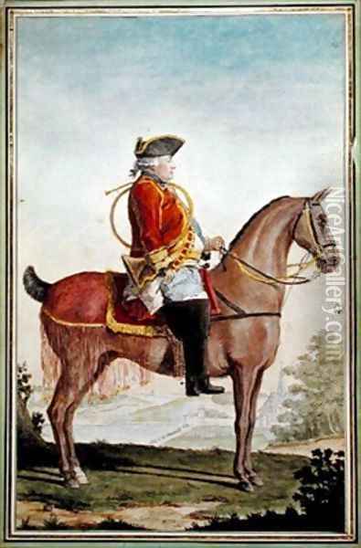 Louis Philippe (1725-85) Duke of Orleans in Hunting Costume Oil Painting - Louis Carrogis Carmontelle