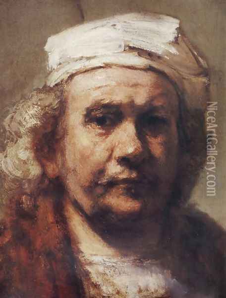Self-Portrait [detail #1] Oil Painting - Rembrandt Van Rijn