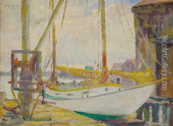 Harbor View Oil Painting - Louis Frederick Berneker