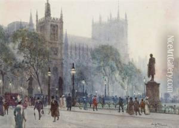 Westminster Abbey Oil Painting - Albert Henry Fullwood