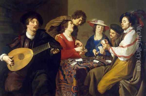 Card Game Oil Painting - Theodoor Rombouts