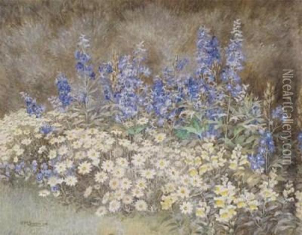 Wild Flowers Oil Painting - Violet Common