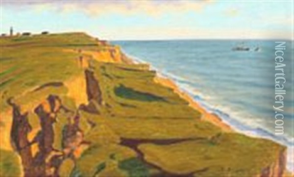 Cliffs Oil Painting - Niels Bjerre