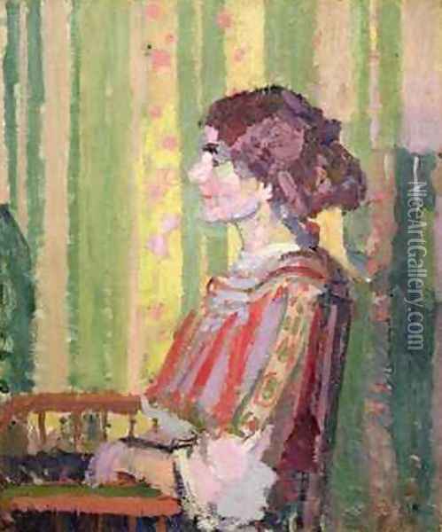 Mrs Robert Bevan Oil Painting - Harold Gilman