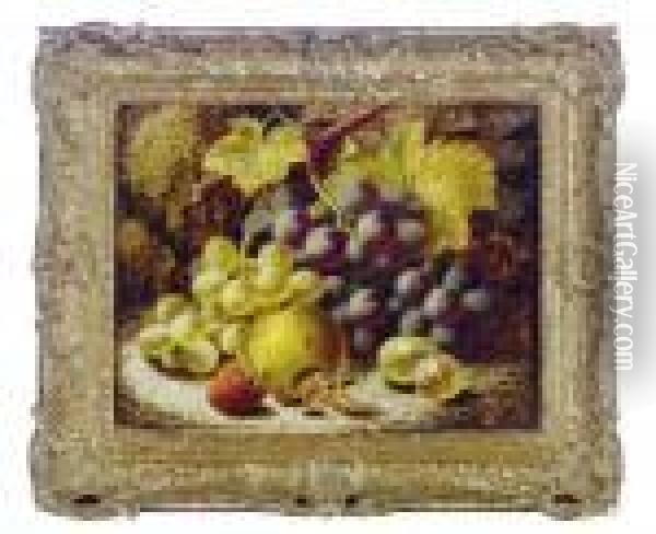 Still Life Of Grapes And Other Fruit Oil Painting - Oliver Clare