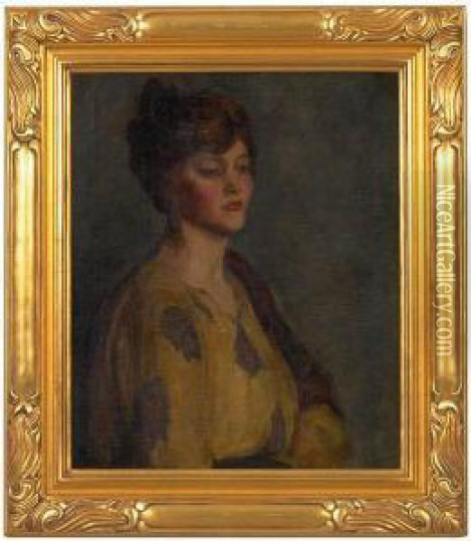 Portrait Of A Woman Oil Painting - Charles Curran