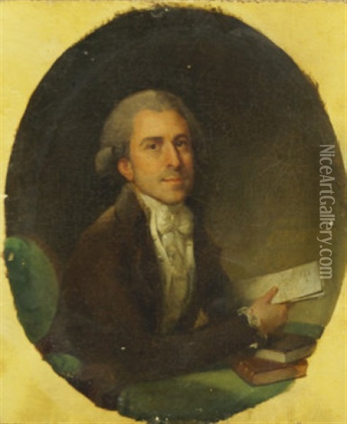 Portrait Of Thomas Henry Davies, Advocate General Of Calcutta, 1751-1792 Oil Painting - Arthur William Devis