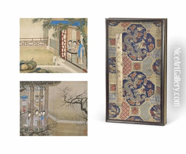 Album Of Twelve Leaves Oil Painting -  Leng Mei