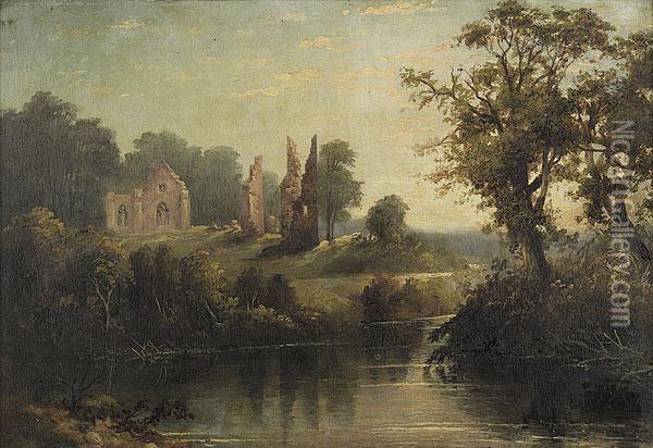 Lincluden Abbey Oil Painting - Alexander Nasmyth