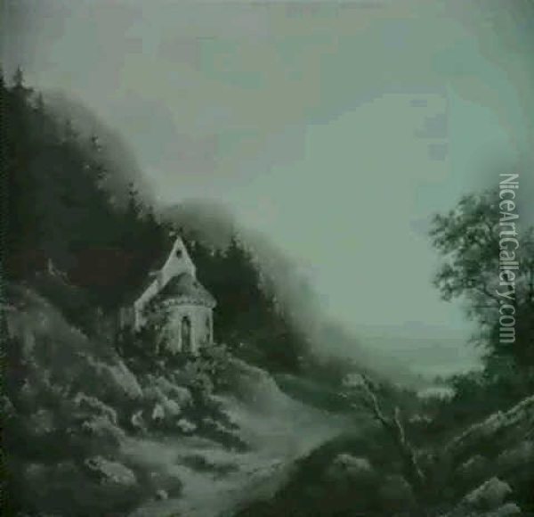 Waldkapelle Oil Painting - Hugues Merle