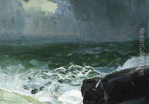 Approach Of Rain Oil Painting - George Wesley Bellows