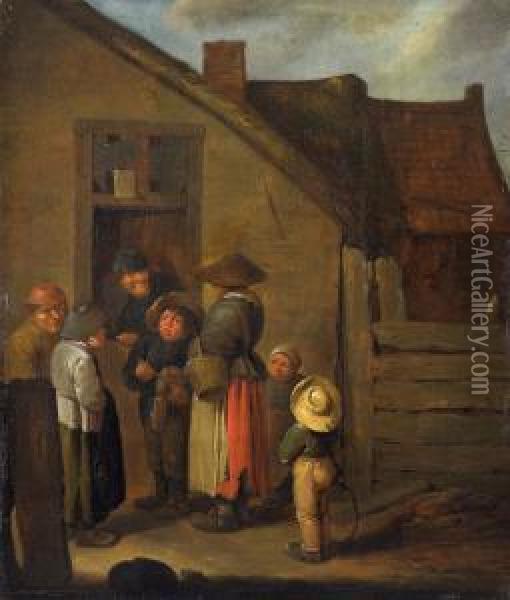 Der Rommelpot-spieler Oil Painting - Pieter de Bloot