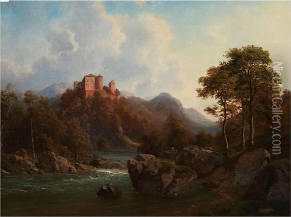 Paesaggio Oil Painting - Georg Emil Libert