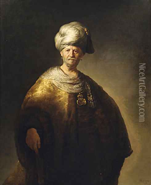 Man in Oriental Costume 1632 Oil Painting - Harmenszoon van Rijn Rembrandt