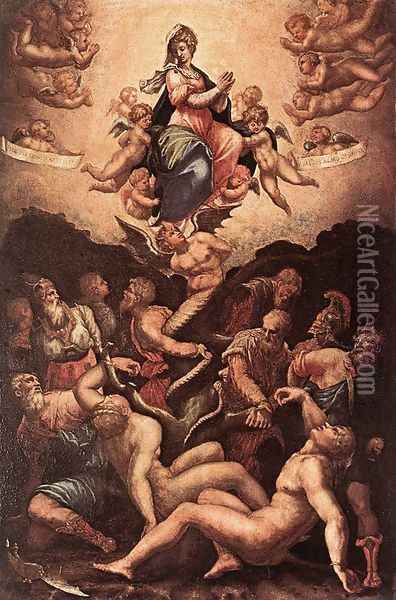 Allegory of the Immaculate Conception 1541 Oil Painting - Giorgio Vasari
