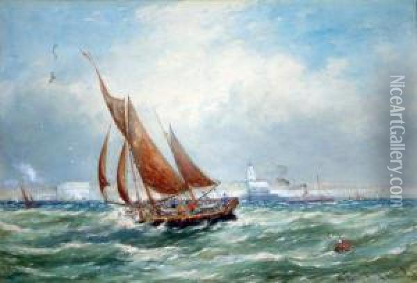 Off Portsmouth Oil Painting - Malcolm Drummond