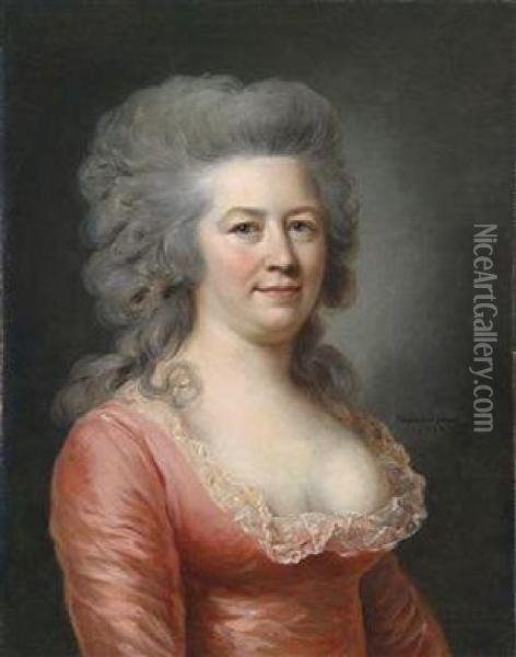 Portrait Of A Lady Oil Painting - Johann Ernst Heinsius