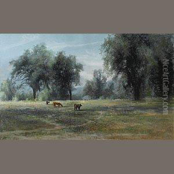 Pastoral Landscape Oil Painting - Charles Robinson