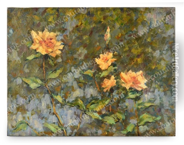 Roses En Fleurs Oil Painting - Nikolai Nikolaevich Sapunov