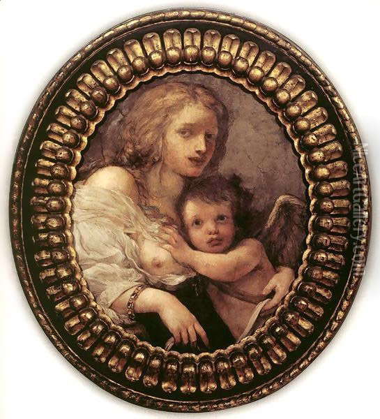 Venus and Cupid Oil Painting - Baldassarre Franceschini