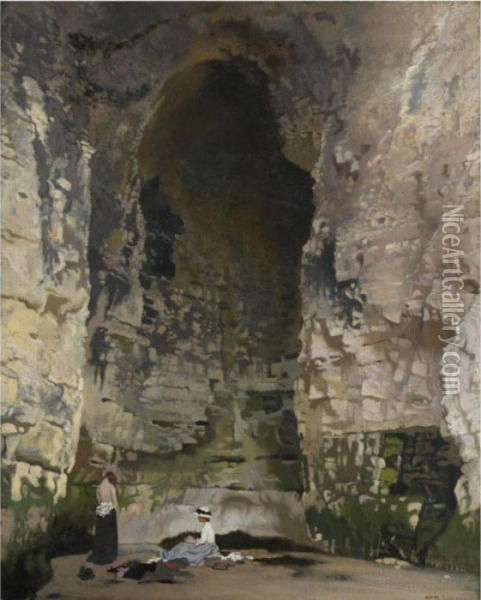 Digby Cave No.1 Oil Painting - Sir William Newenham Montague Orpen