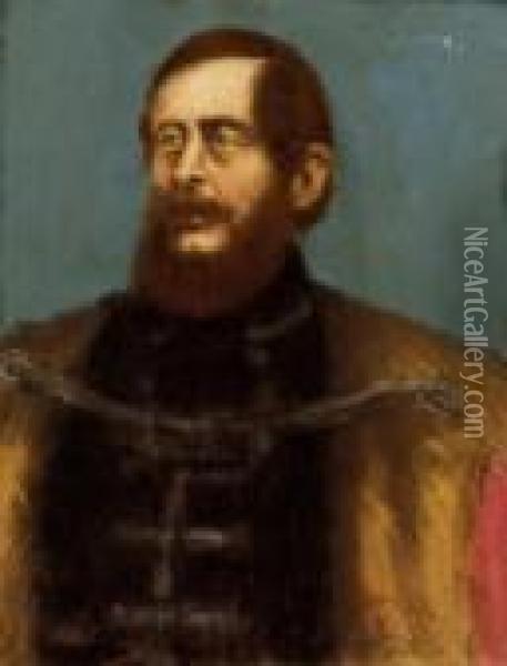 The Portrait Of Lajos Kossuth Oil Painting - Jozsef Rippl-Ronai