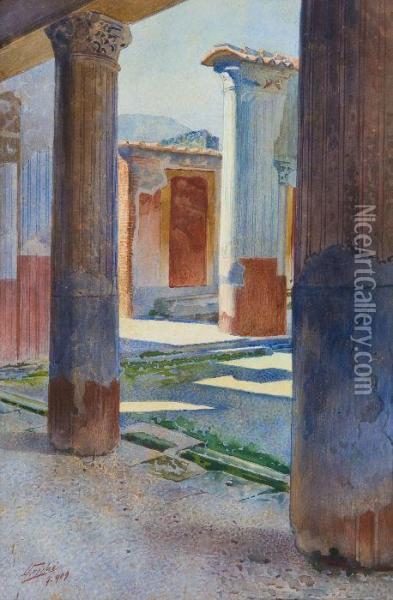 Pompei Oil Painting - Lorenzo Cecchi