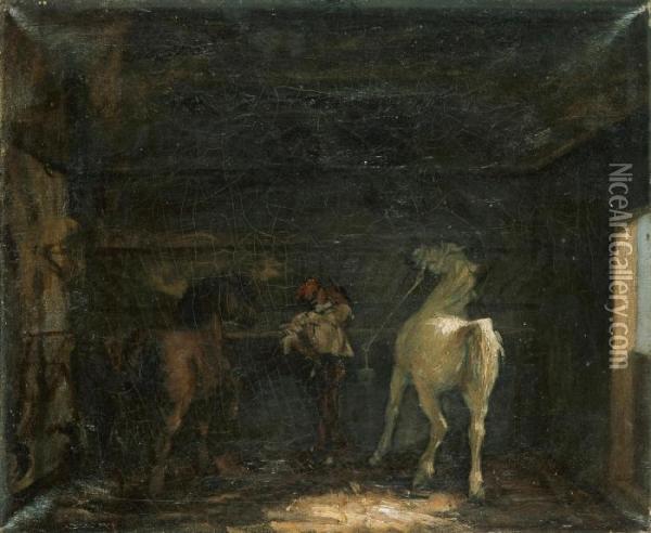 Hans Krets Oil Painting - Eugene Delacroix