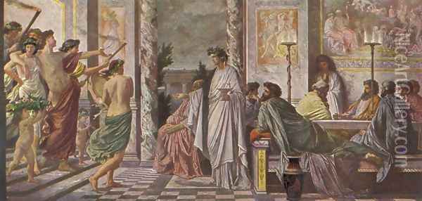 Gastmahl des Plato Oil Painting - Anselm Friedrich Feuerbach