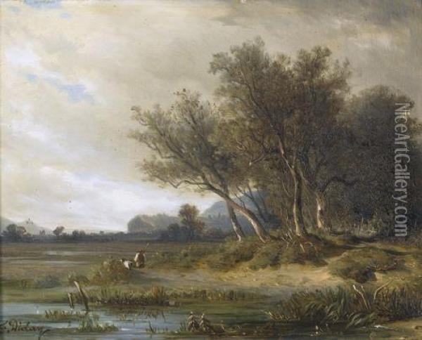 Marais De Villeneuve Oil Painting - Francois Diday